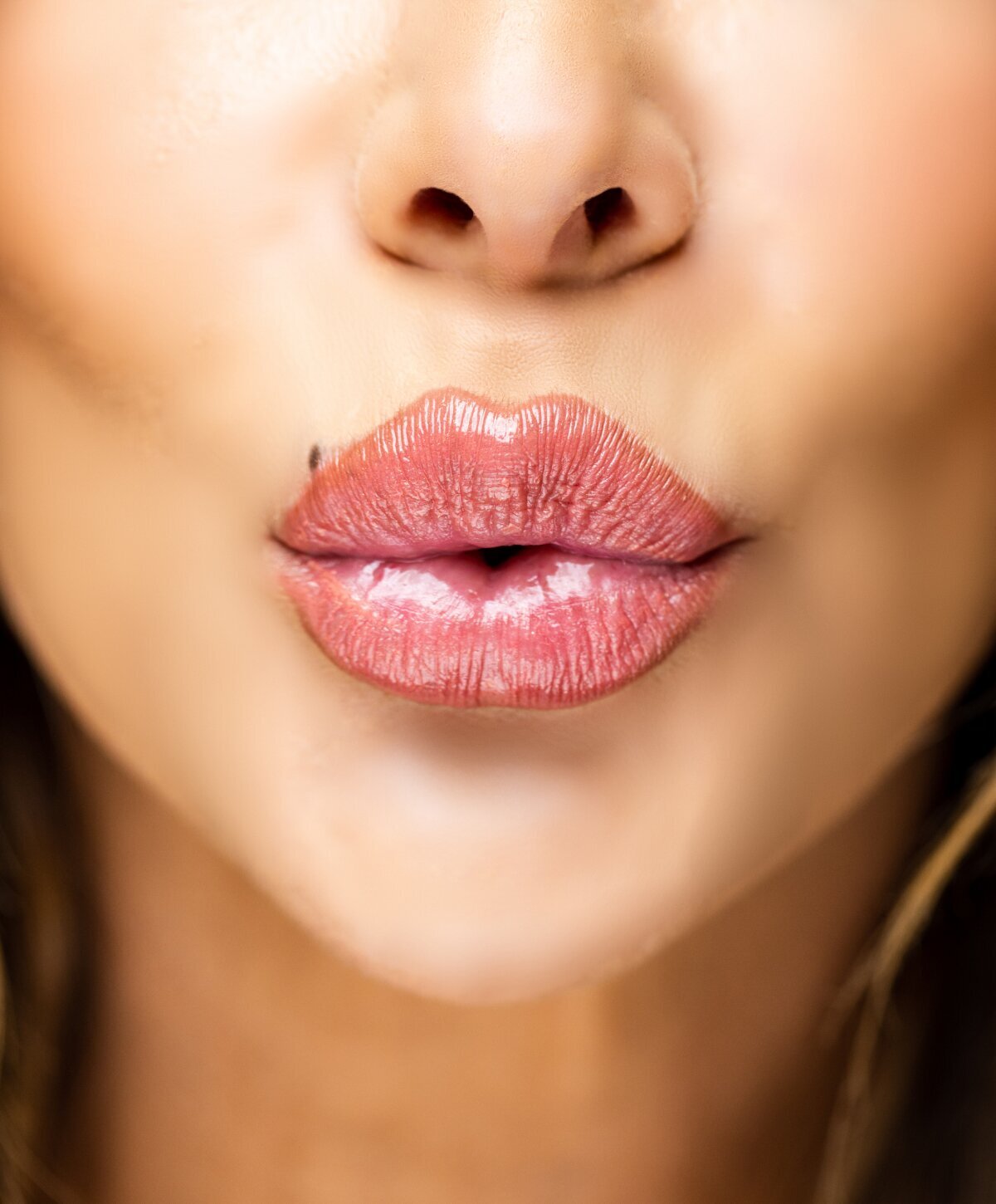 Boca Raton lip lift model making kissy face